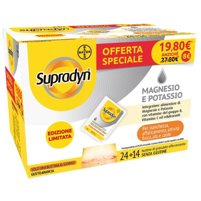 Supradyn magnesio e potassio edizione limitata  24 + 14 buste 