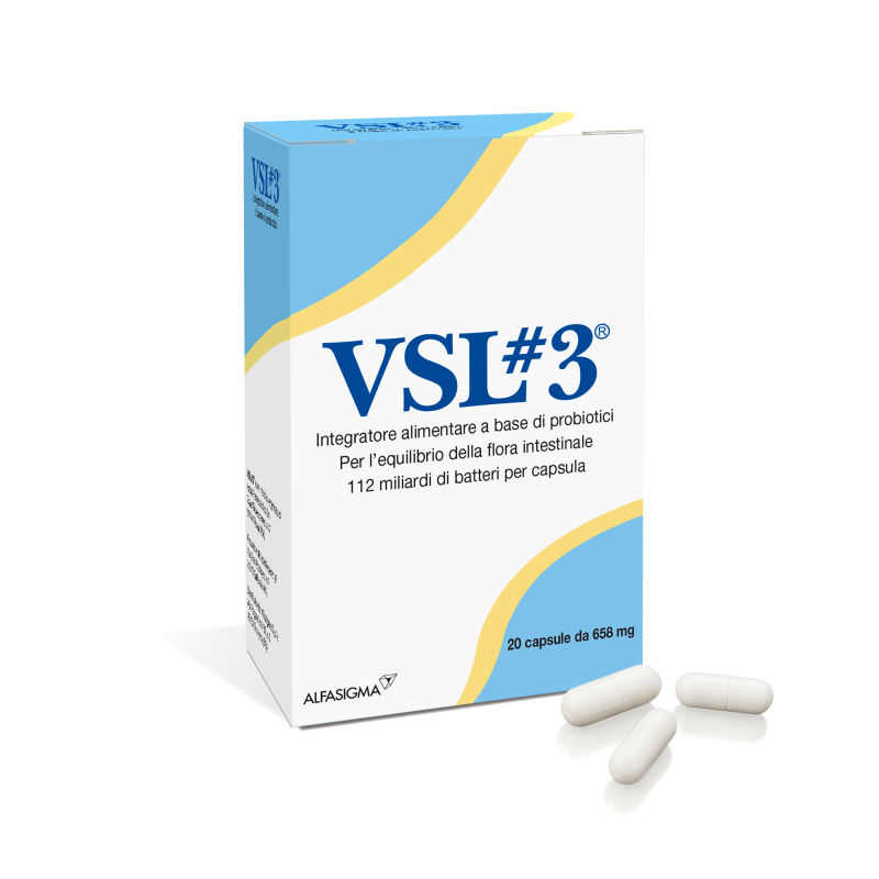 VSL3 20 Capsule - Integratore Alimentare di Fermenti Lattici Vivi