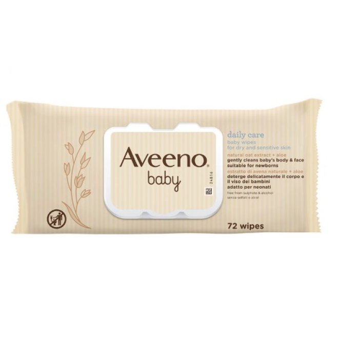 Aveeno Lenitivo Idratante Baby Salviettine Detergenti Delicate Lenitive 72 Pezzi