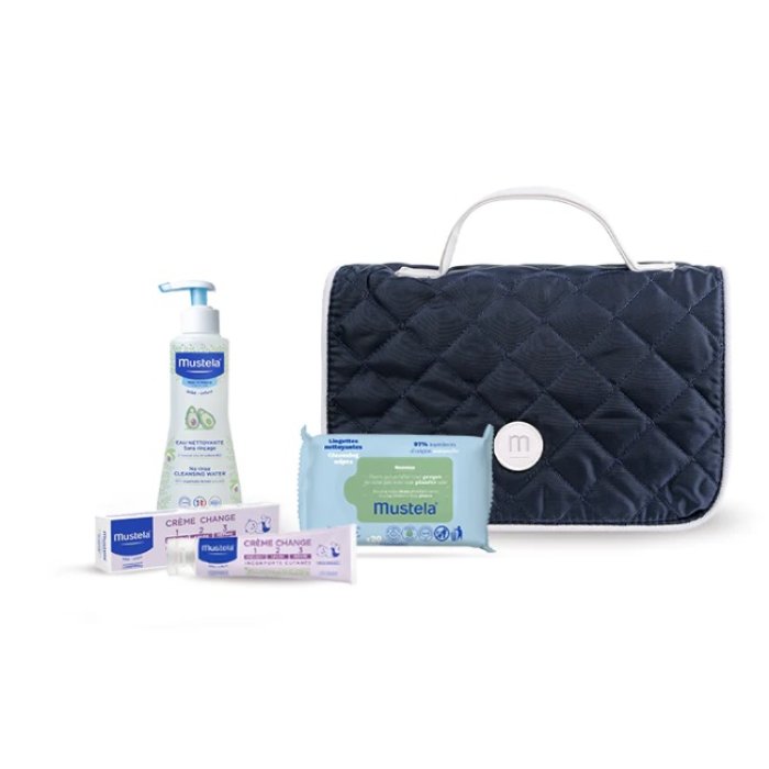 Mustela Vanity Set Fluido Detergente Senza Risciacquo 300ml + Salviette + Pasta Cambio 50ml + Beauty 