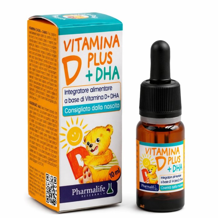 Vitamina D Plus + DHA 10 ml - integratore di vitamina D e omega 3