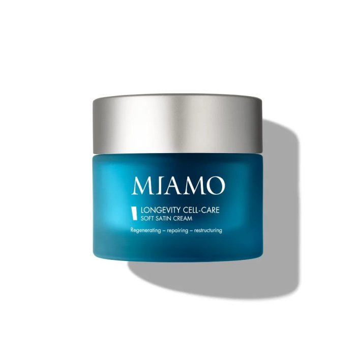 Miamo Longevity Plus - Longevity Cell-Care Soft Satin Crema Viso Rigenerante Riparatrice Ristrutturante Texture Setosa, 50ml