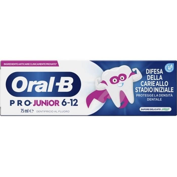 Oral-b pro junior 6-12 anni dentifricio al fluoro 75ml