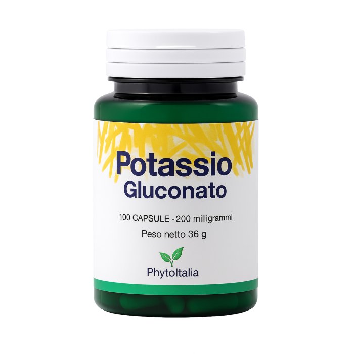 Potassio gluconato integratore alimentare 100 capsule per apporto potassio