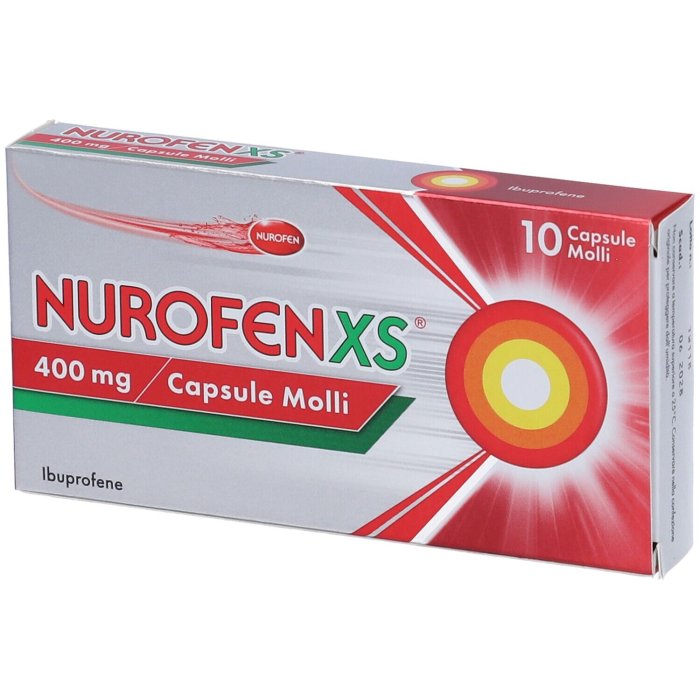 NurofenXS 400 mg 10 capsule molli ibuprofene – Antidolorifico e antinfiammatorio rapido 