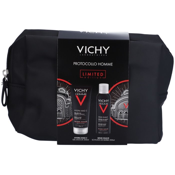 Vichy Homme cofanetto uomo con gel doccia e schiuma da barba - entrambi da 200 ml