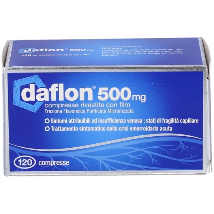 Daflon 500 mg Emorroidi ed Insufficenza Venosa 120 Compresse Rivestite