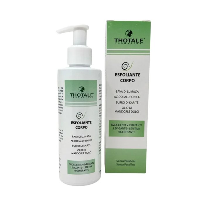 Thotale Bava di Lumaca - Esfoliante Corpo Emolliente Idratante Levigante Lenitiva Rigenerante, 200ml