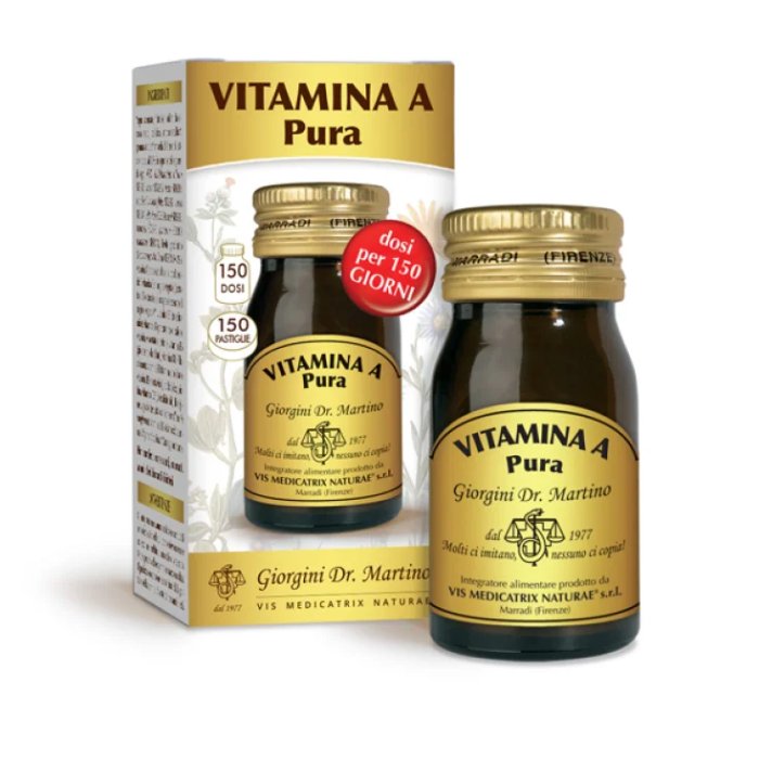 Vitamina A Pura 150 Compresse Integratore Alimentare Alta Qualità per Vista Pelle e Sistema Immunitario