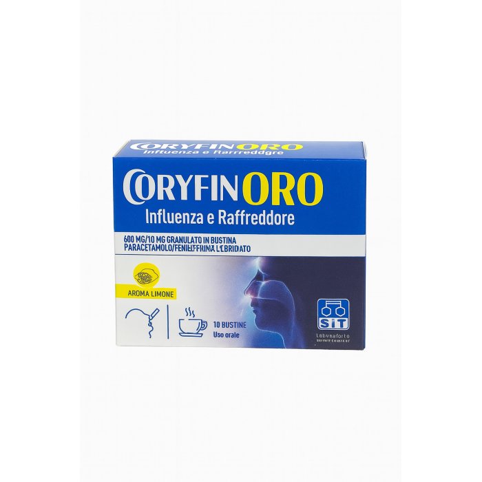 Coryfinoro influenza e raffreddore 600 mg/10 mg granulato 10 bustine paracetamolo/fenilefrina cloridrato