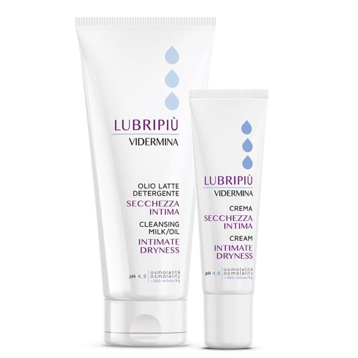Isgtituto Ganassini Vidermina Trattamenti Intimi Lubripiù Confezione Olio Latte e Crema