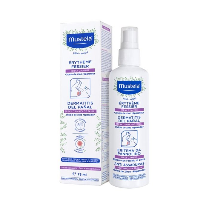 Mustela Cura delle Mamme e dei Bambini Spray Cambio protettivo e Delicato 75 ml