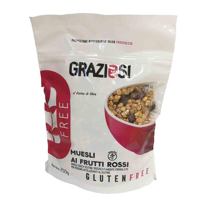 Laboratorio Graziosi Alimenti senza Glutine Prima Colazione Muesli ai Frutti Rossi 250 g