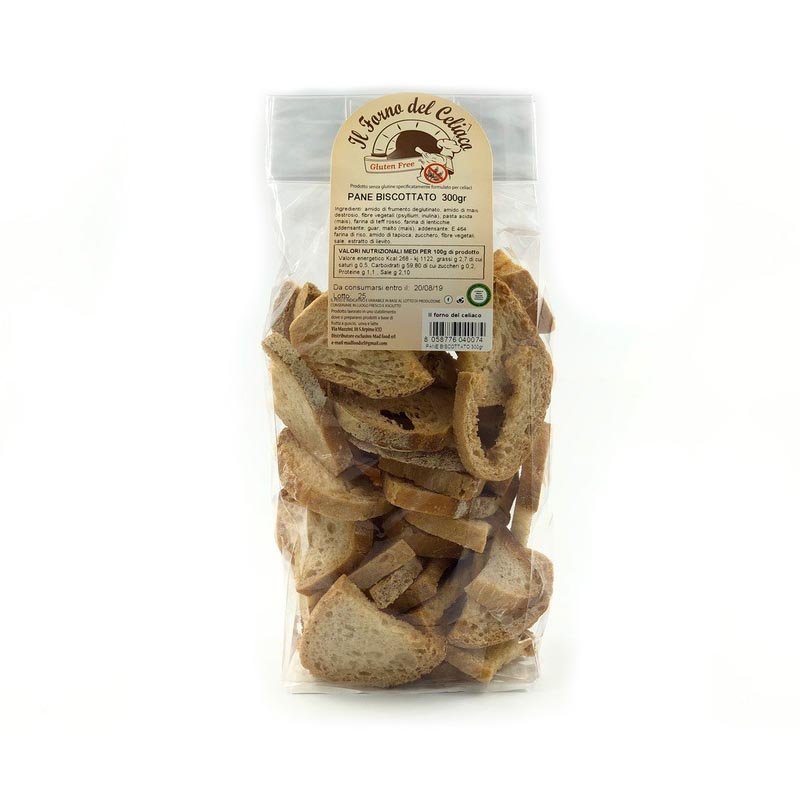 Il Forno del Celiaco Alimenti senza Glutine Pane Biscottato 300g