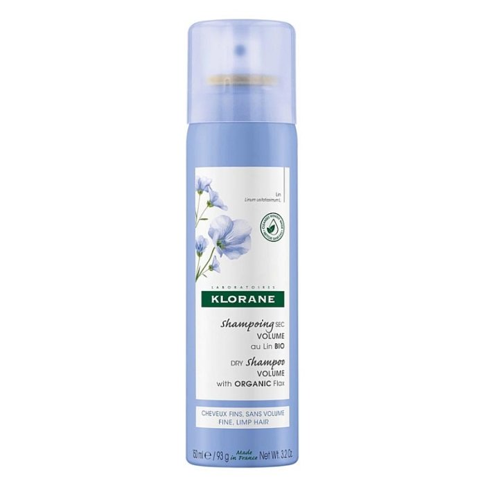 Klorane La Cosmetica dalla Natura Shampoo Secco Lino Bio Capelli Sottili Piatti Senza Volume 150 ml