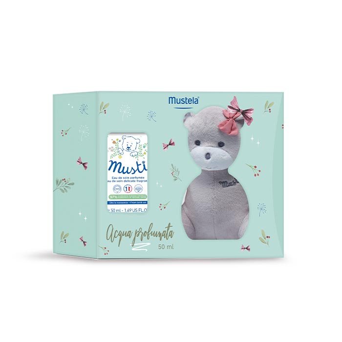 Mustela Cura delle Mamme e dei Bambini Musti Girl Cofanetto Acqua Profumata e Orsetto