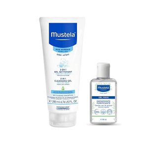 Mustela Cura delle Mamme e dei Bambini Cofanetto Gel Detergente 2 in 1 e Igienizzante Mani