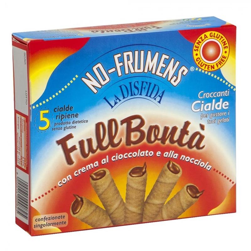 No Frumens Alimenti senza Glutine Dolci e Snack Full Bonta' 5 Croccanti Cialde Ripiene