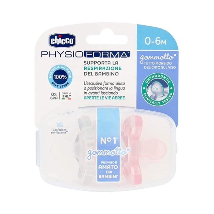 Chicco Artsana PhysioForma® Succhietto Gommottino in Silicone 0-2 mesi Rosa