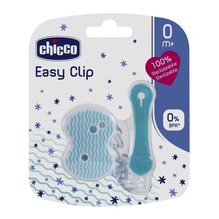 Chicco Artsana Clip con Catenella Succhietto Aggancio Morbido Colori Misti