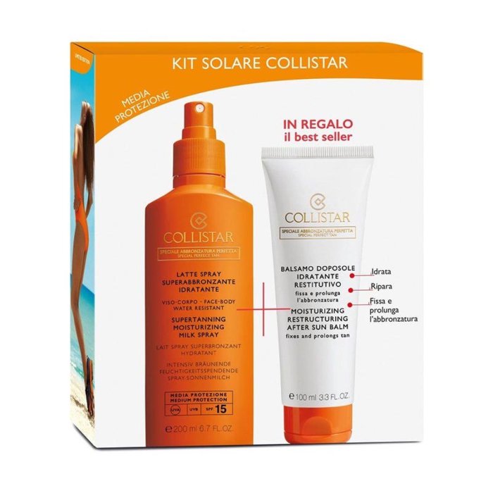 Collistar Linea Protezione Solare Latte spray Spf15+ Balsamo Doposole 100 ml Omaggio Offerta Speciale