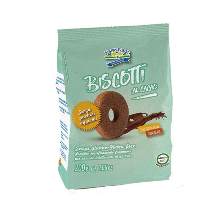 Happy Farm Alimenti senza Glutine Healthy Farm Biscotti al Caco Senza Zuccheri 200 g