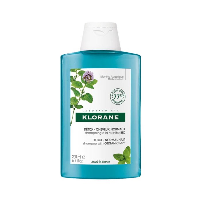 Klorane Trattamenti Rigeneranti per Capelli Shampoo Menta Acquatica 200 ml