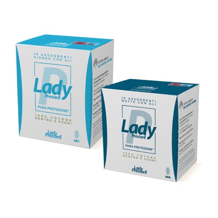 Lady Presteril Natura ed Equilibrio Assorbenti Giorno con Ali Ripiegati 10 Pezzi