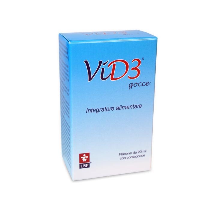 USP Supplementi per la Salute Vid3 Integratore Alimentare Vitamina D Gocce 20 ml