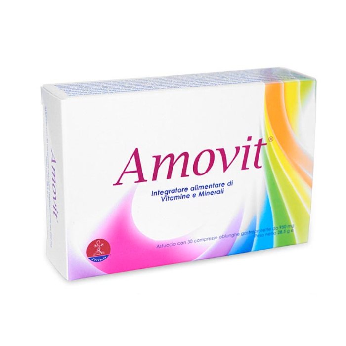 Zetemia Vitamine e Minerali Amovit Integratore Alimentare 30 Compresse