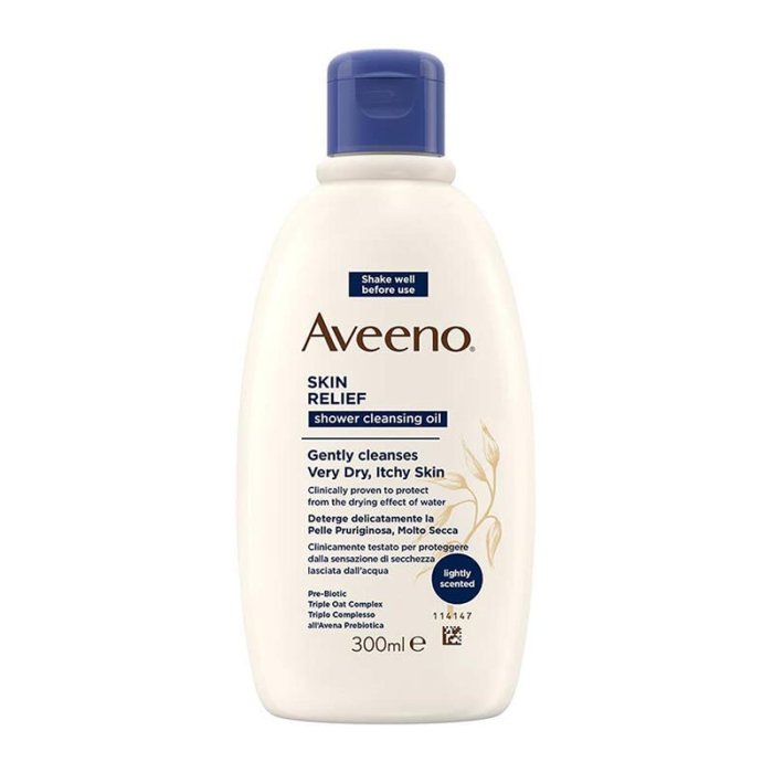 Aveeno Lenitivo Idratante Skin Relief Olio Doccia Delicato Pelli Sensibili 300 ml