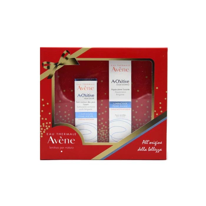 Avene Idratazione e Benessere della Pelle Cofanetto Regalo Natale A/Oxitive Contorno Occhi Crema Levigante