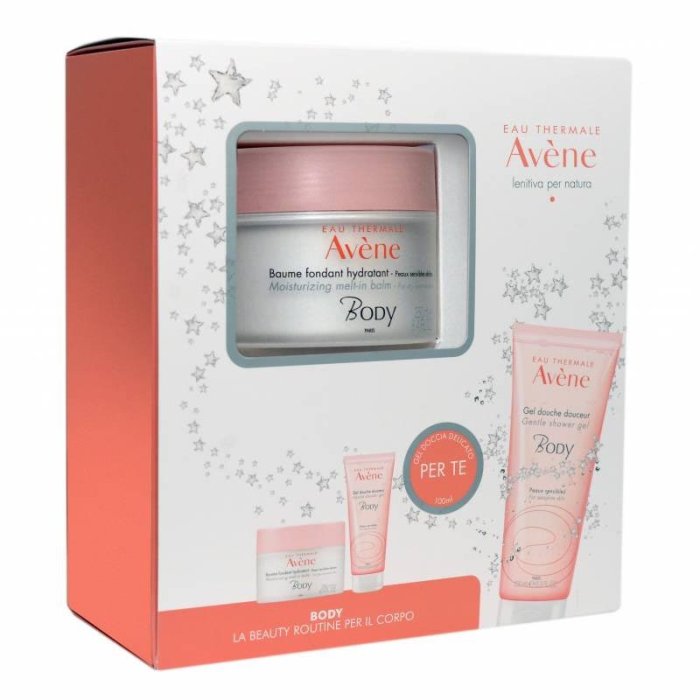 Avene Idratazione e Benessere della Pelle Cofanetto Regalo Natale Body Baume Fondant Gel Douche