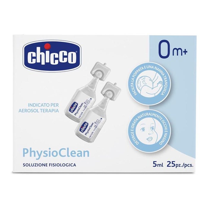 Chicco Artsana Igiene e salute Bambino Physioclean Soluzione Fisiologica 5 ml 25 Fiale