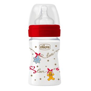 Chicco Artsana Allattamento e Svezzamento Biberon Primo Natale Tettarella Silicone Flusso Normale 150 ml