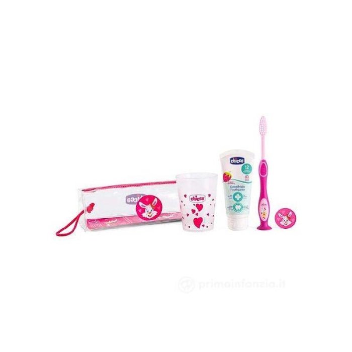 Chicco Artsana Igiene Benessere e Divertimento del Bambino Set Igiene Orale Bambina Girl +36m