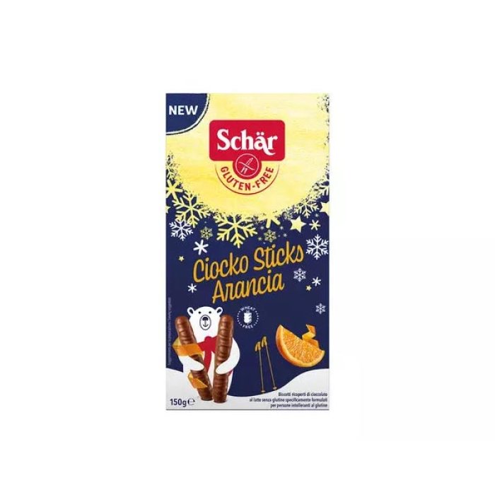 Schar Specialista in Alimenti senza Glutin Cioko Stick Orange Biscotti Arancia e Cioccolato 150 g