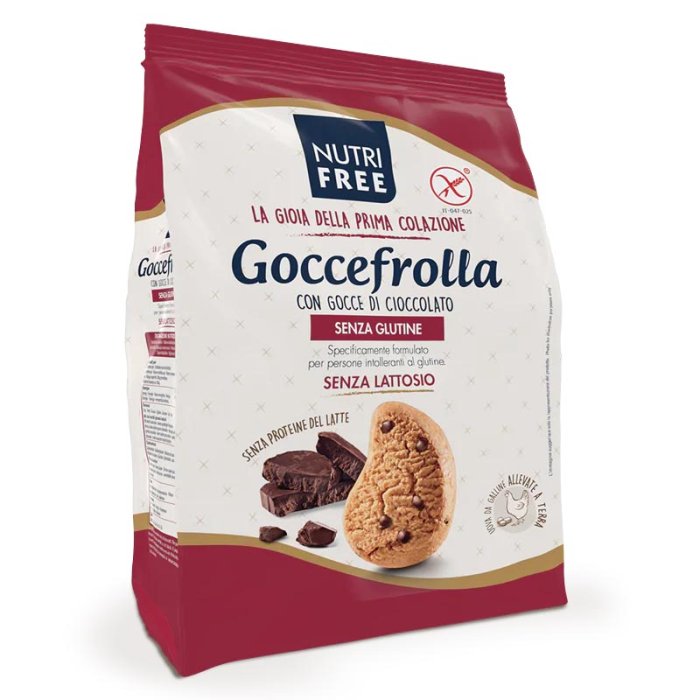 Nutrifree Linea Dolci Bontà e Colazioni Goccefrolla con Gocce di Cioccolato Fragranti e Gustose 400 g