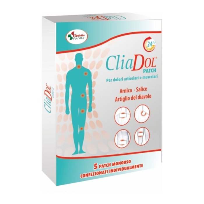 Budetta Farma CliaDol Prodotti Sanitari Patch Dispositivo Medico Antidolorifico 5 Cerotti