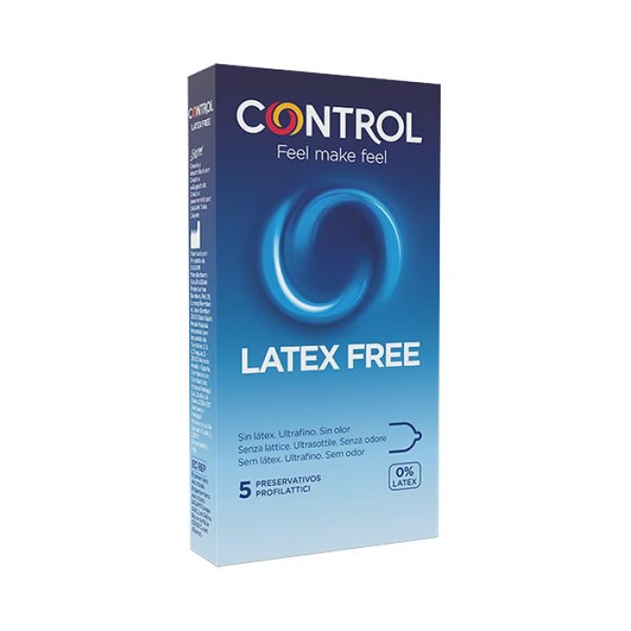 Control Condom Preservativo New Latex Free Misura Standard 5 Pezzi