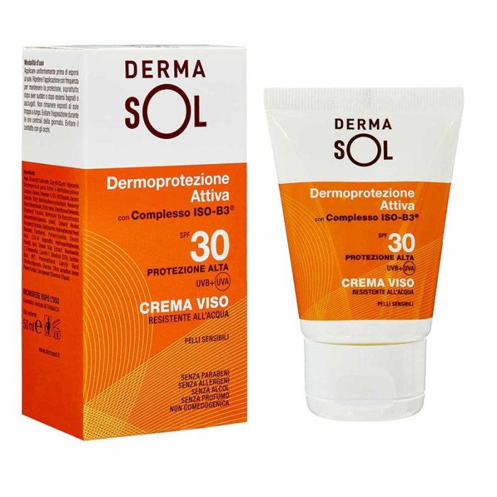 Meda Pharma Dermasol Protettivo Solare SPF30 Crema Viso Protezione Alta 50 ml Taglio Prezzo