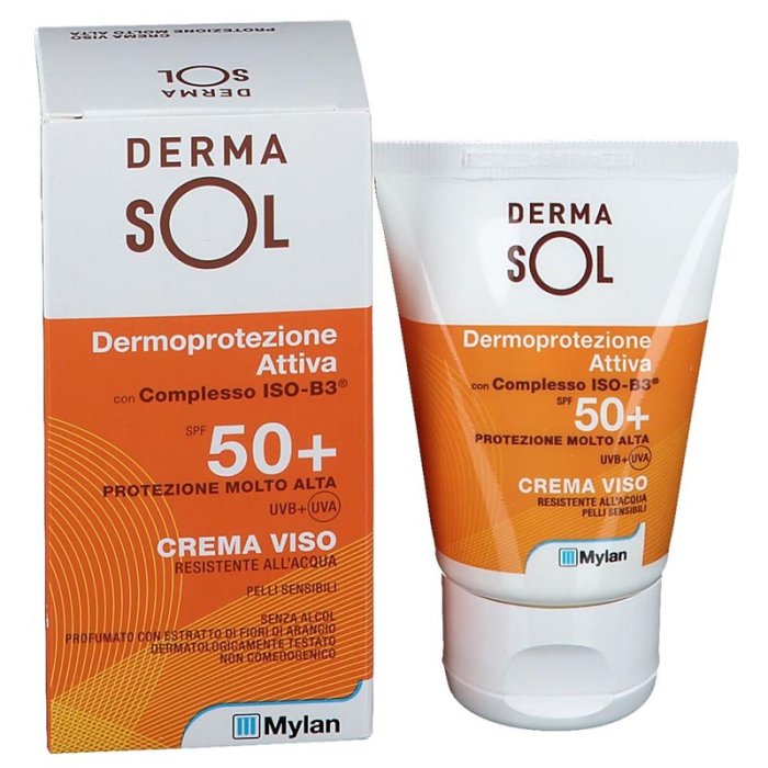 Meda Pharma Dermasol Protettivo Solare SPF50+ Crema Viso Protezione Molto Alta 50 ml Taglio Prezzo