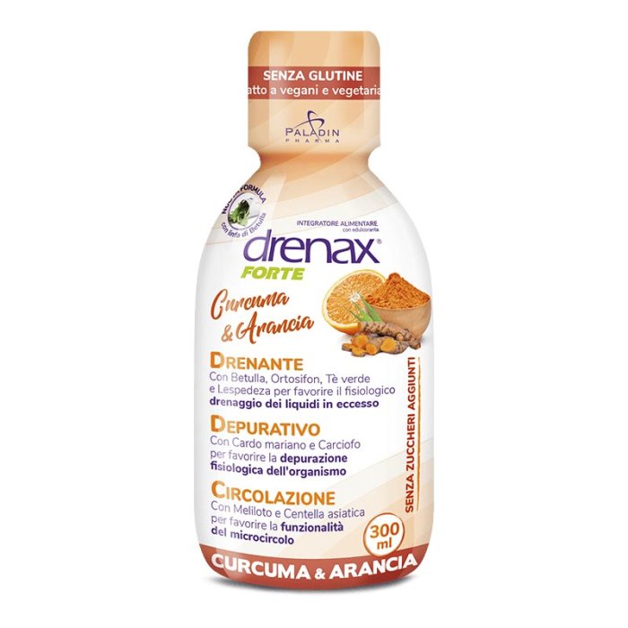 Drenax Forte Arancia Curcuma Integratore Alimentare 300 ml