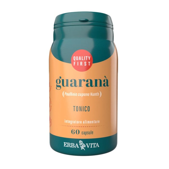 Erba Vita Integratori alimentari a Base Vegetale Guarana' Tonico Defaticante 60 Capsule