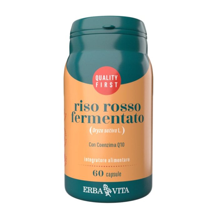 Erba Vita Integratori alimentari a Base Vegetale Riso Rosso Colesterolo 60 Capsule