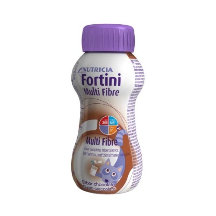 Danone Nutricia Integrazione Alimentare Fortini Multi Fibre Gusto Cioccolato Brick 200 ml
