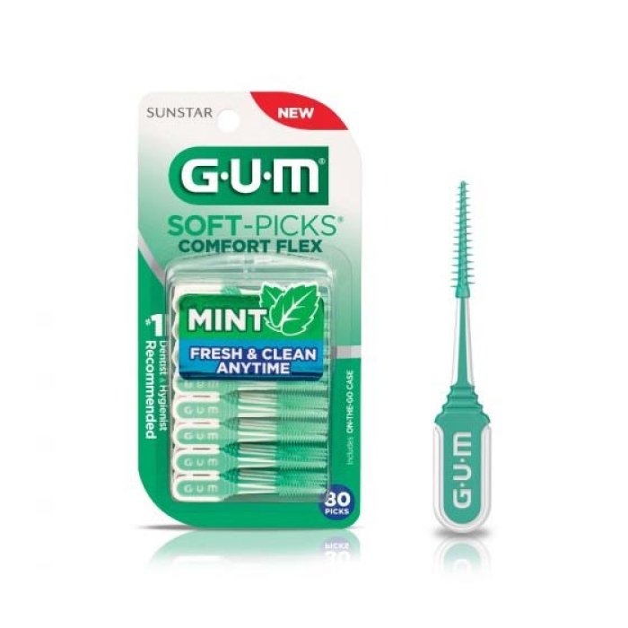 GUM Salute e Igiene Dentale Soft Picks Comfort Flex Mint Scovolini Interdentali Ergonomici 40 pz