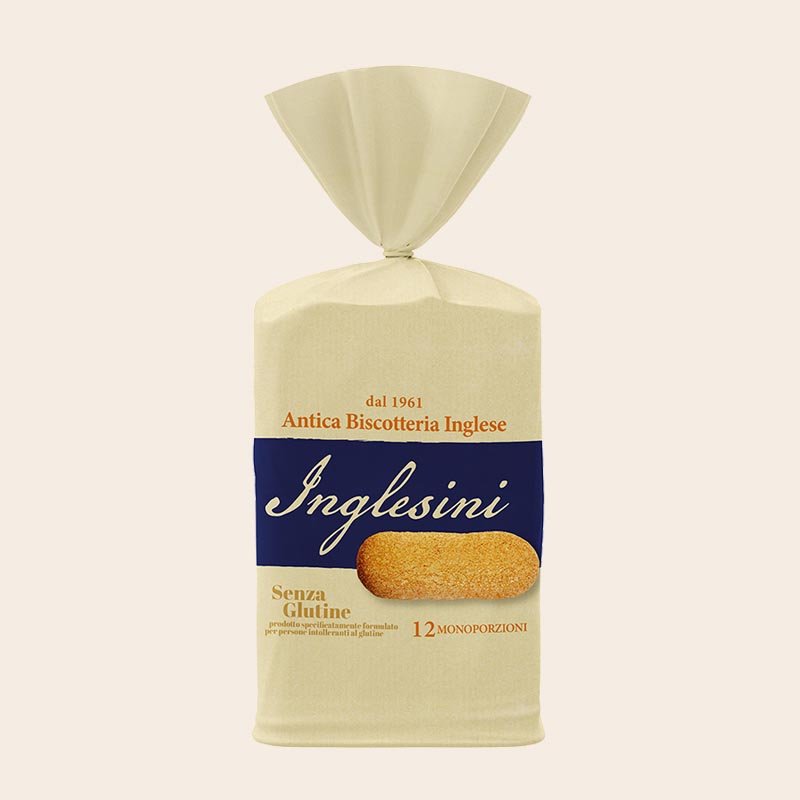 Gaia spa Inglese Alimenti senza Glutine Dolci e Snack Savoiardi Inglesini Monoporzione 12 x 20 g