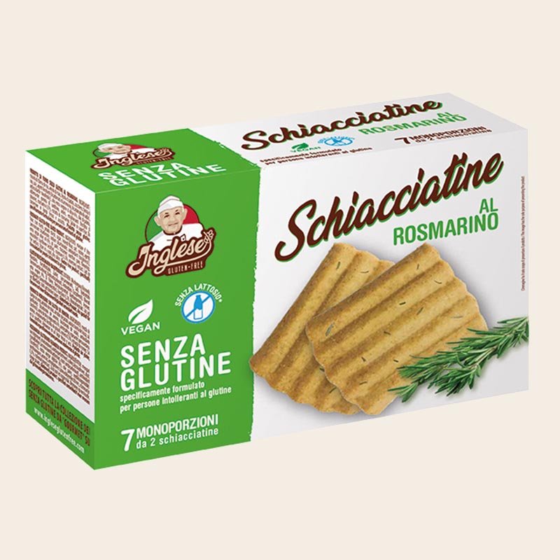 Gaia spa Inglese Alimenti senza Glutine Pane e Sostituti Schiacciatine Rosmarino 125 g
