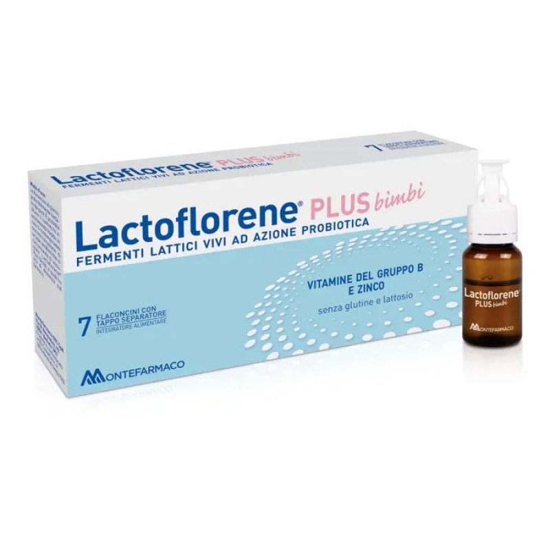 Lactoflorene plus bimbi 7 flaconcini fermenti lattici per bambini - Montefarmaco